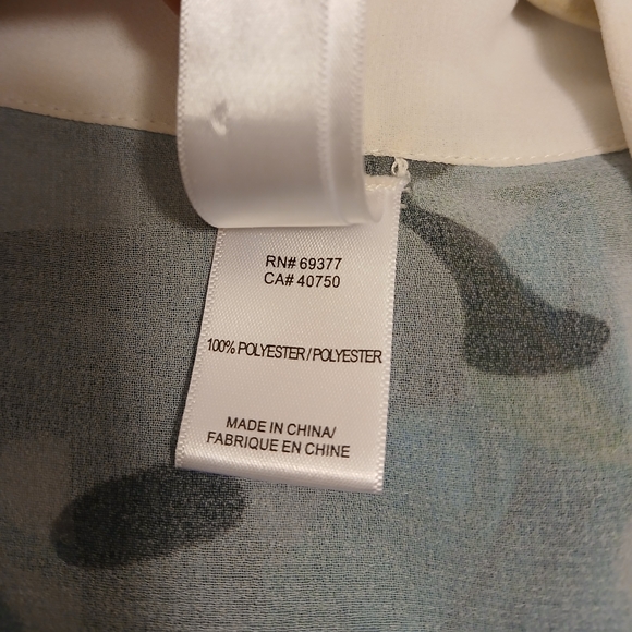 Abstract Blue and White Open Cardigan - Picture 6 of 6